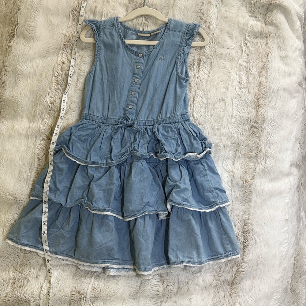 Calvin Klein Kids Blue Denim Dress